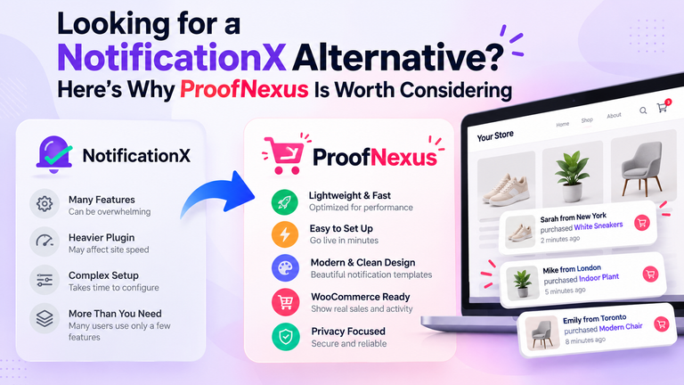 NotificationX vs ProofNexus_ The Smarter Choice