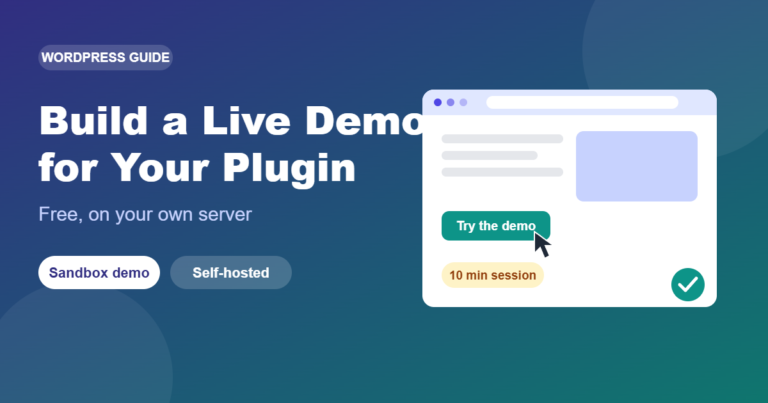 Featured image: build a live demo for your WordPress plugin, free and self-hosted